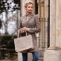 Bags and totes - Geometric Print Fabric Tote Bag - BERBER LEATHER