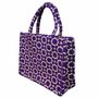 Bags and totes - Geometric Print Fabric Tote Bag - BERBER LEATHER