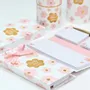 Papeterie bureau - Carnet avec post-it et stylo Pink Bloom - SOAPTALES