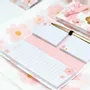 Stationery - Notebook with post it and pen Pink Bloom - SOAPTALES