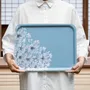 Trays - Rectangular wooden serving tray - Wildflowers 43x33 cm - MONBOPLATO