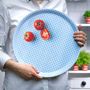 Plateaux - Plateau de service rond en bois - Tomates en trompe-l'œil 38 cm - MONBOPLATO