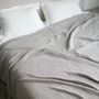Throw blankets - Organic Cotton Knitted Throw Blanket. Gray - SOWL