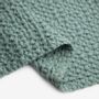 Throw blankets - Organic Cotton Knitted Throw Blanket. Green - SOWL