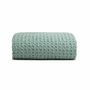 Throw blankets - Organic Cotton Knitted Throw Blanket. Green - SOWL