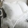 Linge de lit - Ensemble de Linge de Lit en Lin Lavé Premium. Taie d'oreiller. Blanc - SOWL