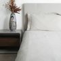 Bed linens - Premium Washed Linen Bed Set. Fitted Sheet. Ivory - SOWL