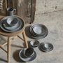 Platter and bowls - Plates MOON. Portuguese ceramics. Grey - SOWL