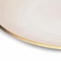 Plats et saladiers - Assiettes SUN. Céramiques portugaises. Ivoire avec bordure dorée - SOWL