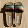 Loungewear - LES MAURICETTES by Gigi, ultra light lurex flip-flops - LES MAURICETTES