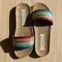 Loungewear - LES MAURICETTES by Gigi, ultra light lurex flip-flops - LES MAURICETTES