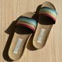 Loungewear - LES MAURICETTES by Gigi, ultra light lurex flip-flops - LES MAURICETTES