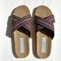 Loungewear - LES MAURICETTES by Sophie, burgundy crossed flip-flops - LES MAURICETTES