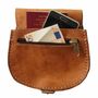 Petite maroquinerie - Petit sac de selle demi-lune en cuir - BERBER LEATHER