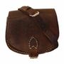 Petite maroquinerie - Petit sac de selle demi-lune en cuir - BERBER LEATHER