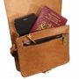 Leather goods - Small square leather saddle bag - BERBER LEATHER