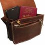 Leather goods - Small square leather saddle bag - BERBER LEATHER