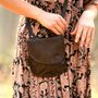 Leather goods - Leather travel pouch with shoulder strap - BERBER LEATHER
