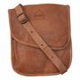 Leather goods - Leather travel pouch with shoulder strap - BERBER LEATHER