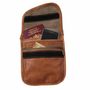 Leather goods - Leather travel pouch with shoulder strap - BERBER LEATHER