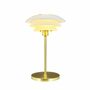 Lampes à poser - Lampe de table DL20 LED Opale/Laiton rechargeable - DYBERG LARSEN