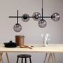 Hanging lights - Como Long table pendant black - DYBERG LARSEN