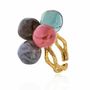 Cadeaux - Bague plaqué or verre Murano artisan Chania collection - CHAMA NAVARRO