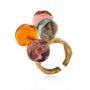 Cadeaux - Bague plaqué or verre Murano artisan Chania collection - CHAMA NAVARRO
