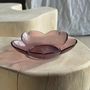 Installation accessories - 6 vintage flower-shaped cups, XVM brand below: 2 purple, 2 green, 2 blue - OFFICE OBJETS