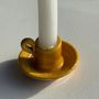 Candlesticks and candle holders - Mini yellow candle holder Pottery Massucco Aubagne - OFFICE OBJETS