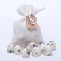 Candles - Scented Natural Wax Melts in Linen Bag of 10 each, Lavender, grey bag - BEAUTY SCENTS CANDLES