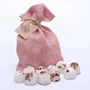 Candles - Scented Natural Wax Melts in Linen Bag of 10 each, Champagne & Roses, white - BEAUTY SCENTS CANDLES