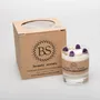Candles - Small Candles with Blackberry in glass container, box of 6, Black Currant - BEAUTY SCENTS CANDLES