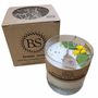 Candles - Large Glass Candles With Lemon, box of 6, Lemon Grass - BEAUTY SCENTS CANDLES