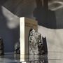 Sculptures, statuettes and miniatures - CATHARSIS, Sculptural Bookend Set of Two in stone, Ash Black - COKI