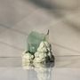 Vases - CATHARSIS, Sculptural Centerpiece Bowl in glass and stone, Soft Sage - COKI