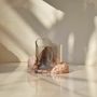 Vases - CATHARSIS, Sculptural Centerpiece Bowl in glass and stone, Soft Sage - COKI