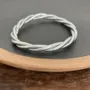 Bijoux - - Bracelet bouddhiste Torsadé Argent - L, Brillant - BAAN