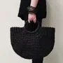 Bags and totes - Sac à main en bananier noirfren - BAAN