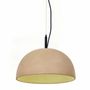 Suspensions - ABSIS suspension avec abat-jour en terracotta ou blanc verni - LUXCAMBRA