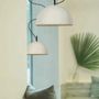Suspensions - ABSIS suspension avec abat-jour en terracotta ou blanc verni - LUXCAMBRA