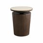 Autres tables - Table d'appoint KWANDO avec plateau en travertin - nature - NORDAL