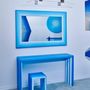 Console table - Tube Console Table in Blue Epoxy Resin by Facture - TULESTE FACTORY