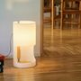 Table lamps - CILINDRE table lamp with ash wood structure - LUXCAMBRA