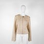 Prêt-à-porter - Blazers LIBRA PREMIUM Feuilles dorées beiges - Feuilles dorées beiges - hauteur : 53,50 ; largeur : 42,00 ; durée : 68,00 - MONYER