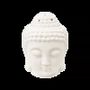 Senteurs - Brûleur Huile Céramique Tête de Bouddha Blanc 14cm - ARABESK