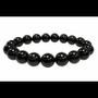 Bracelets - A grade black tourmaline 10mm pearls bracelet - ARABESK