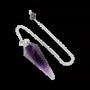Jewelry - Amethyst conical pendulum 6 faces - ARABESK
