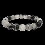 Bracelets - Bracelet Rock crystal Tourmaline A beads 10mm - ARABESK