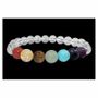 Bracelets - 7 chakras Rock crystal A 8mm pearls bracelet - ARABESK